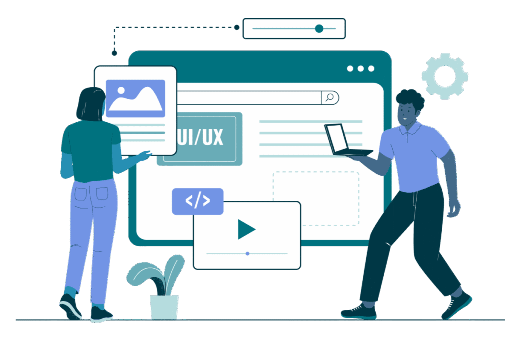 Creative UI/UX web design showcasing intuitive navigation and user-friendly interface.