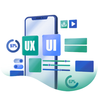 Web design team creating responsive UX/UI for digital marketing agency